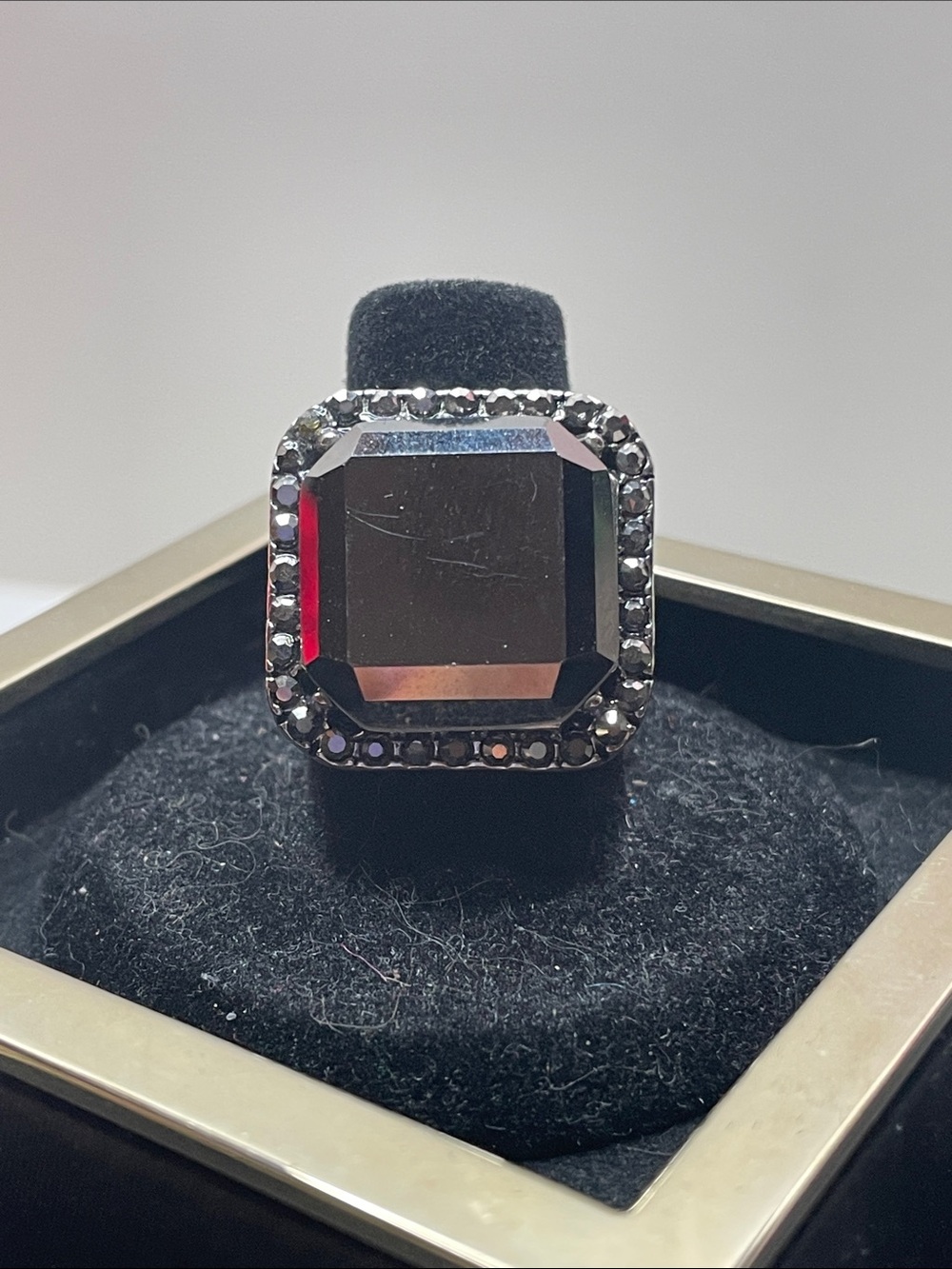 paparazzi Gray Mirror Faceted Ring